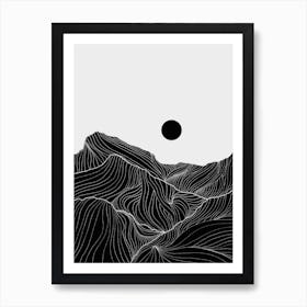 Lines In The Mountains Xxv Art Print