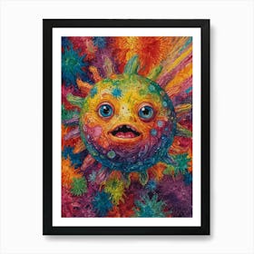 Psychedelic Sun 1 Art Print