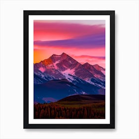 The Rocky Mountains Pop Art Art Print