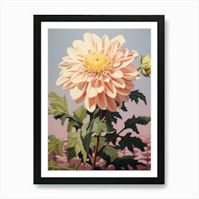 Dahlia 1 Flower Painting Art Print