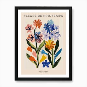 Spring Floral French Poster  Hyacinth 3 Art Print