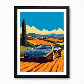 A Mclaren F1 In The Tuscany Italy Illustration 4 Affiche