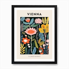 Flower Market Poster Vienna Austria Art Print