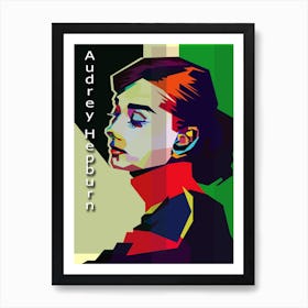 Audrey Hepburn Beauty Actress Pop Art Wpap Art Print