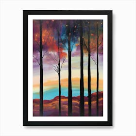 Sunset In The Trees Art Print