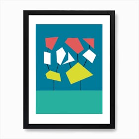 Abstract Geometric Tree Art Print