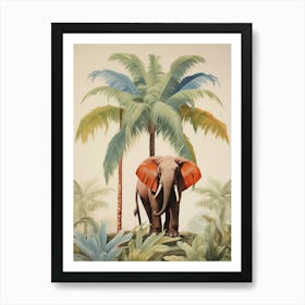 Elephant 1 Tropical Animal Portrait Art Print