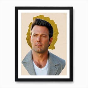 Ben Affleck Retro Collage Movies Art Print