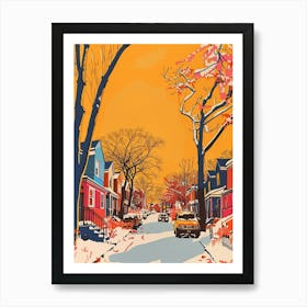 Tottenville New York Colourful Silkscreen Illustration 3 Art Print