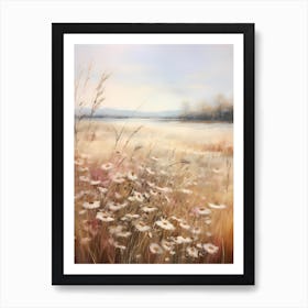Wildflower Field Oil Painting Art Print