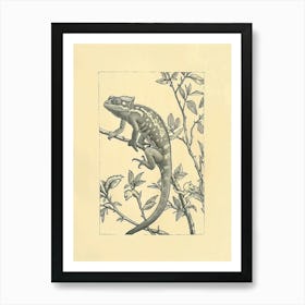 Chameleon Block Print 5 Art Print