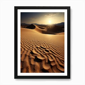 Sunset In The Desert Art Print