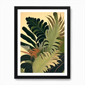 Bird S Nest Fern Rousseau Inspired Art Print