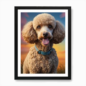 Cute Poodle Dog Pet Lover Art Print