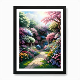 Garden Of Flowers Art Print