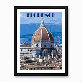 Florence, Italy Travel Poster, Karen Arnold Art Print