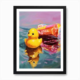 Rubber Duck Oil Painting Art Print