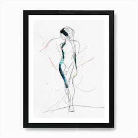 Nude Line Drawing Art Print