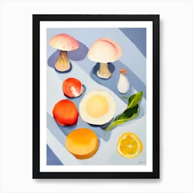 Mushroom Tablescape vegetable Art Print