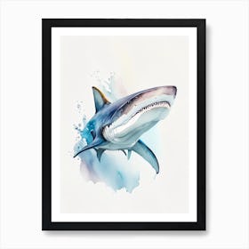 Australian Sawtail Shark Watercolour Art Print