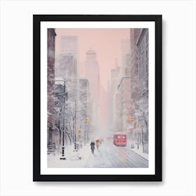 Dreamy Winter Painting New York City Usa 5 Art Print