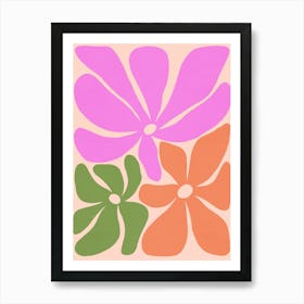 Minimal Boho Floral trio Matisse 2/2 Art Print