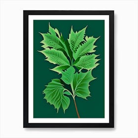 Pennyroyal Leaf Vibrant Inspired 4 Art Print