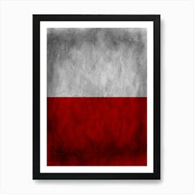 Poland Flag Texture Art Print