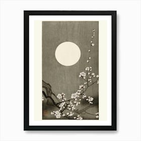 Blooming Plum Blossom At Full Moon (1900 1936), Ohara Koson Art Print