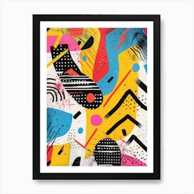 Playful And Colorful Geometric Shapes Arranged In A Fun And Whimsical Way 29 Art Print