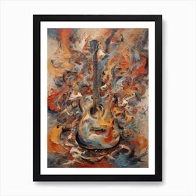 Guitar abstract Art Print