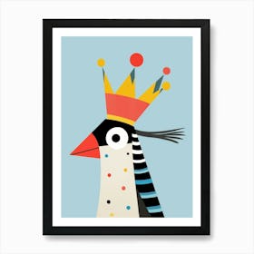 Little Toucan 2 Wearing A Crown Art Print