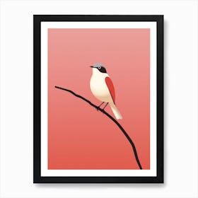 Minimalist Robin 3 Illustration Art Print