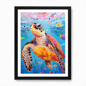 Colour Splash Sea Turtle 4 Art Print