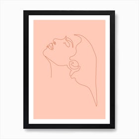 Magnetic Minimal Line Portrait Art Print