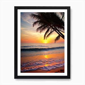 Sunset On The Beach 620 Art Print