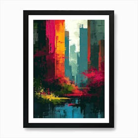 Dotted Dawn | Pixel Art Series Art Print