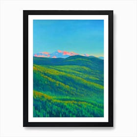 Pribaikalsky National Park Russia Blue Oil Painting 1  Art Print