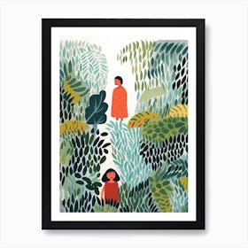  In The Jungle, Tiny People And Illustration 1 Art Print