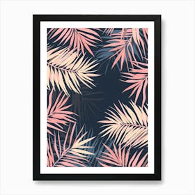 Palm Leaves Seamless Pattern 1 Art Print