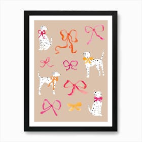 Dalmatians in Bows Art Print