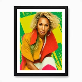 Leona Lewis Colourful Pop Art Art Print