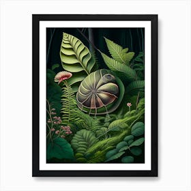 Garden Snail In Forest 1 Botanical Art Print