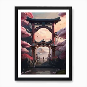 Asian Landscape Painting Art Print