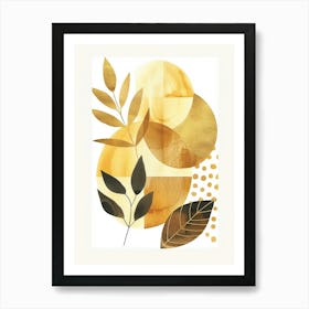 Golden Leaves Framed Print Art Print