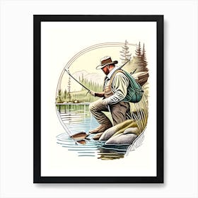 Vintage Fly Fishing Art