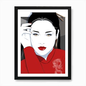 China Girl - Retro 80s Style Poster