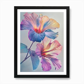 Iridescent Flower Hibiscus 1 Art Print