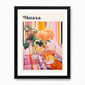 Metaxa Retro Cocktail Poster Art Print