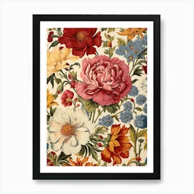 Floral Wallpaper 10 Art Print